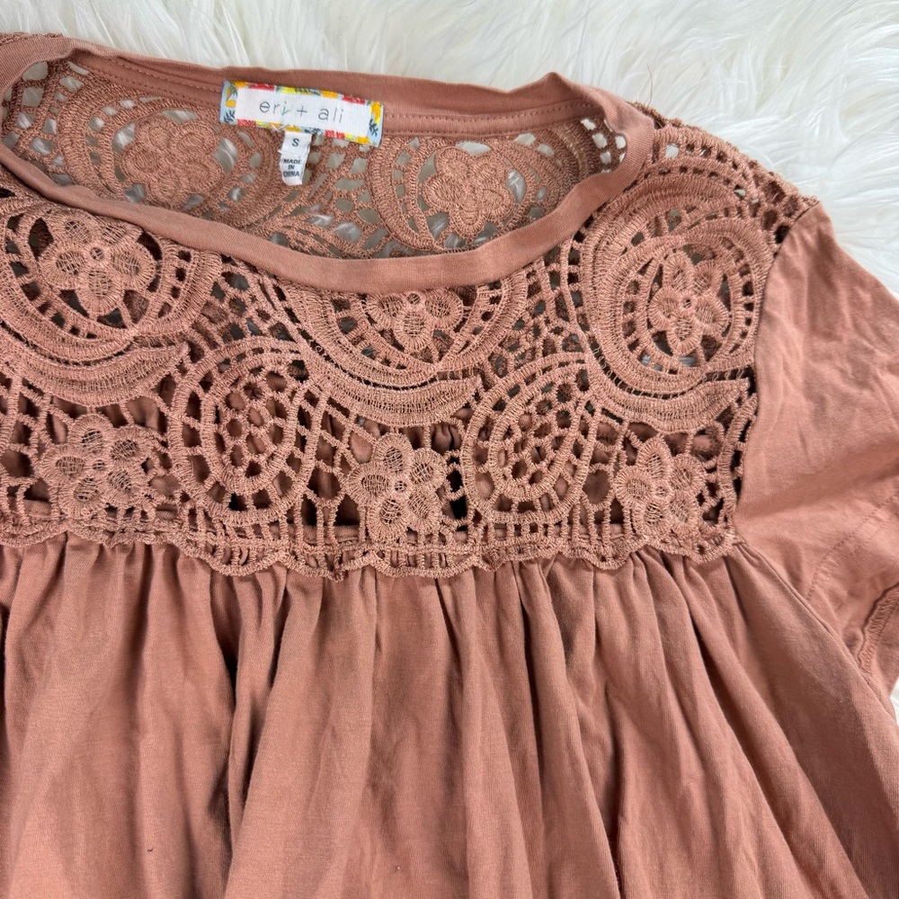 Anthropologie Lace Yoke Blouse - Picture 3 of 4
